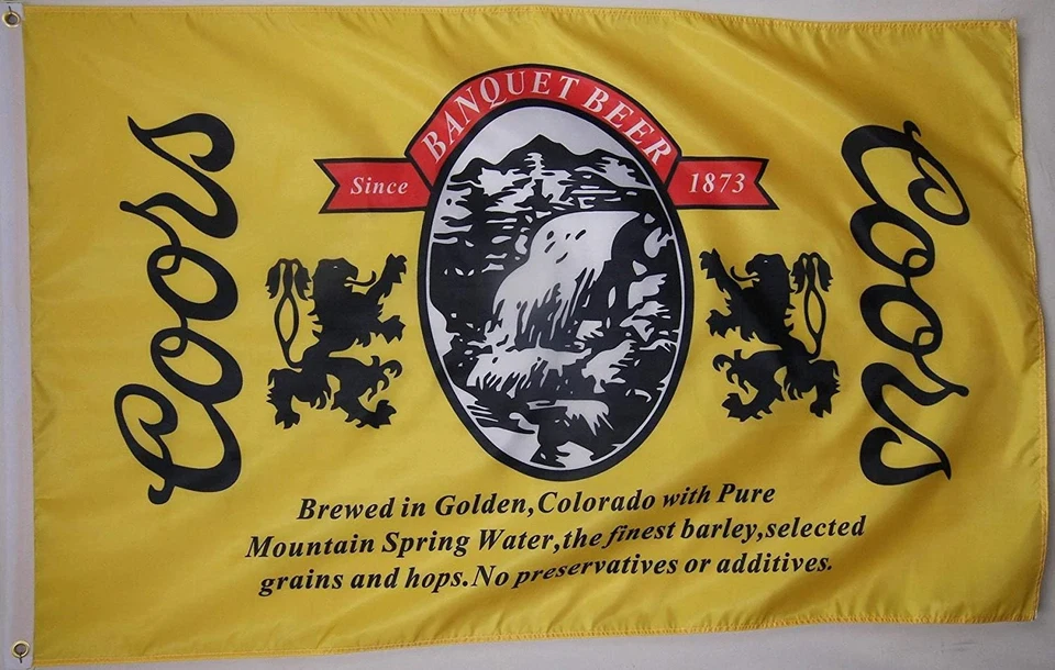 Coors The Banquet Beer Flag 3' X 5' Deluxe Indoor Outdoor Banner - Image 1 of 1