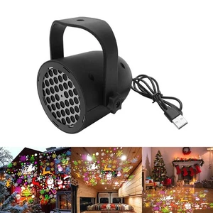 LED Christmas Projection Lamp with Rotating Film Lights for Holiday Decoration - Picture 1 of 12