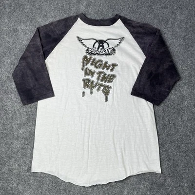 Vtg 1979 Aerosmith Night In The Ruts Tour Raglan T-shirt 1970s Concert Band Tee - Image 1 of 4