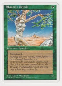 Miscut Shanodin Dryads LP 4th Edition MTG Magic Error Misprint Alpha Cut Corners - Picture 1 of 2