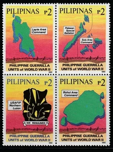 Philippinen 1992 Sc # 2278 Karte 4er Block postfrisch OG - Bild 1 von 1