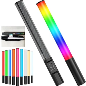 RGB Light Wand Stick Photography Video LED Lamp Color Dimmable Cordless (42.6cm) - Picture 1 of 22