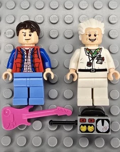 Lego Ideas Minifigure Lot of 2 IDEA001 IDEA002 Marty McFly Doc Brown - Picture 1 of 5