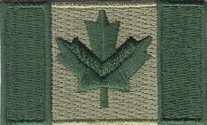 Bandiera Canada (verde) toppe ricamate 2,5"x1,5" ferro da stiro - Foto 1 di 1