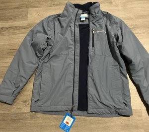 Columbia Mountain Blue Fleece gefütterte Jacke Mantel Größe Medium neu mit Etikett Herren - Bild 1 von 5