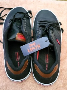 Levi's Comfort Black Denim Sneakers Mens Size 10 # 51776101A BRAND NEW WITH TAGS - Picture 1 of 8