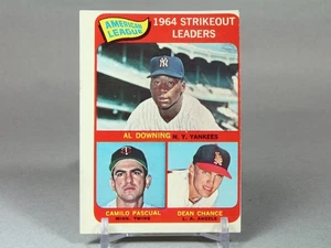 1965 Topps #11, 1964 AL Strikeout Leaders card. Downing/Pascual/Chance. VG - Picture 1 of 2