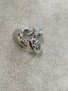 James Avery Sterling Silber 14 Karat Gold Enduring Bond Creolen - Bild 1 von 6