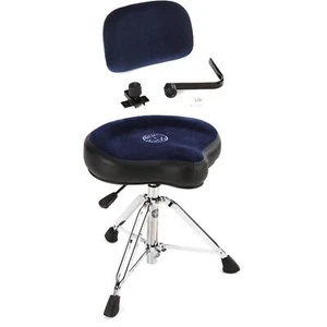 Roc-N-Soc Nitro Gas Drum Throne with Original Saddle and Backrest - Blue - Picture 1 of 1
