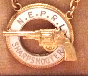 Sharpshooter Medal NEPRL New England Police Revolver League Tie Clip - Picture 1 of 3