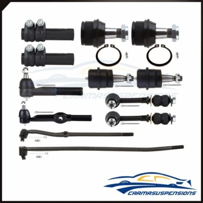 For Dodge Ram 1500 2500 4WD Steering 12pcs Ball Joint Tie Rod End Sway Bar Kit - Imagem 1 de 4
