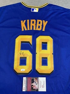 SEATTLE MARINERS- GEORGE KIRBY AUTOGRAPH #68 CITY CONNECT JERSEY JSA AS72898 - Picture 1 of 5