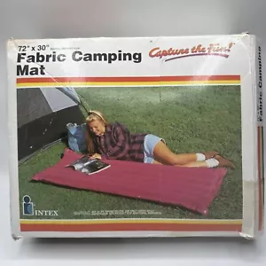 VINTAGE Intex Fabric Camping Air Mattress 72x30 In Box Pink - Picture 1 of 2