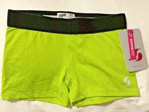 Girl's MEDIUM (8-10) Soffe Dri Low Rise Compression Shorts Lime Green NWT - Picture 1 of 6
