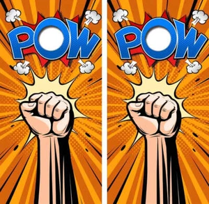 Calcomanía envolvente de agujero de maíz que señala el puño POW con laminado libre incluido - Imagen 1 de 1