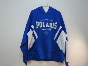 POLARIS BLUE HOODIE ATV Snowmobile Snow Off Road Sweatshirt XL - Picture 1 of 7