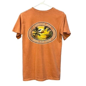 Chemise orange à manches courtes Îles Caïmans Paradise Sunset taille S - Photo 1/16