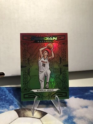 2022-23 Panini Obsidian Nikola Jokic Red Yellow Green Flood #/75 Nuggets - Image 1 of 2