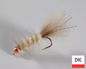 Bugger lanuda cabeza de cuentas - bronceado y cobre - talla 8, 10, 12 - paquete de 3 - pesca con mosca - Imagen 1 de 1