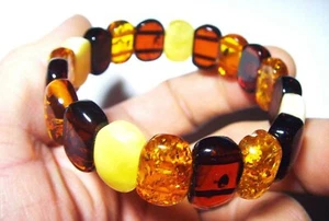 Amber Bracelet Natural Baltic Amber Jewelry  amber Beaded bracelet gemstone - Picture 1 of 11