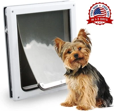 Puerta Para Perros Con Solapa Magnética Transparente Suave En Color Blanco NUEVO — 第 1/4 张图片