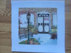 Elegant Cafe Wrought Iron Hand Painted Needlepoint Canvas Alice Peterson 2167 - Picture 1 of 1