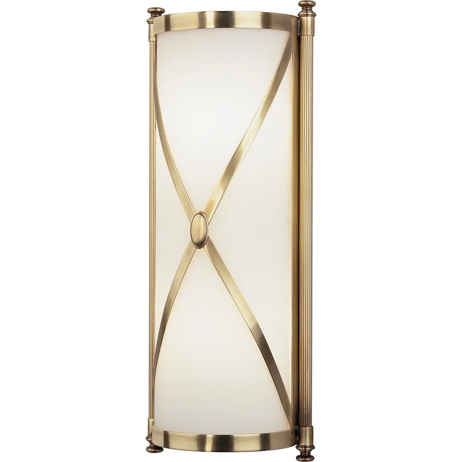 Robert Abbey Chase 2 Light Wall Sconce, Antique Brass - 1986 - Image 1 of 1