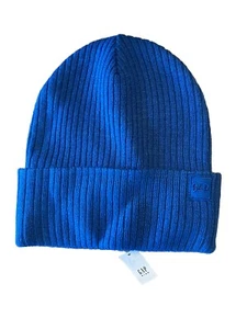 GAP Kids Boys Unisex Beanie Knit Cap Ribbed Blue Size L XL - Picture 1 of 3