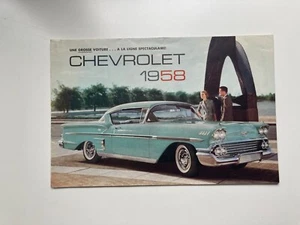 Vintage brochure sales catalogue de vente prospectus Chevrolet 1958 FR - Picture 1 of 5