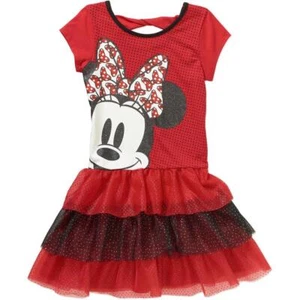 Girls Disney Minnie Mouse Ruffled Tutu Dress Size Small 6/6X Summer NWT - Picture 1 of 1