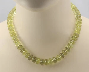 Cadena Cuarzo Limón - Collar Mujer Cuarzo Limón Amarillo Facetado 47 cm - Imagen 1 de 2