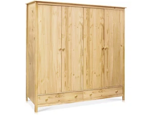 Kleiderschrank Massivholzschrank 4-türiger Schrank TOBINO Kiefer natur 4T 2SK - Bild 1 von 2