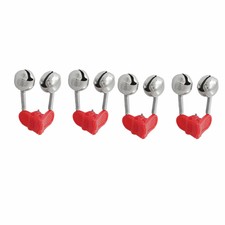 Red Plastic Clip Double Rod Bite Alarm Fishing Bells 4 Pcs