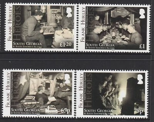 2014 SOUTH GEORGIA HEROES: FRANK HURLEY SET OF 4 FINE MINT MNH - Picture 1 of 1