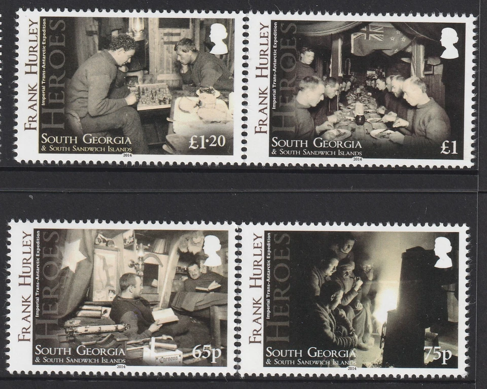 South Georgia Heroes: Frank Hurley 2014 conjunto de 4 finos como nuevos sin usar Foto 1 de 1