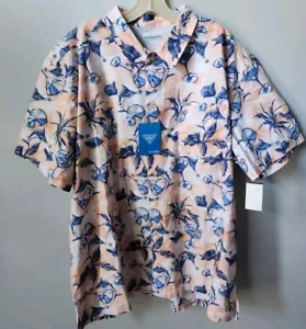 Camicia da pesca ventilata Columbia PFG Tollers Best Men L arancione cocktail marlin nuova con etichette - Foto 1 di 10
