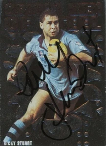 Signed 1995 Canberra Raiders NRL Dynamic Origin Men Of Steel Card - Ricky Stuart - Picture 1 of 3
