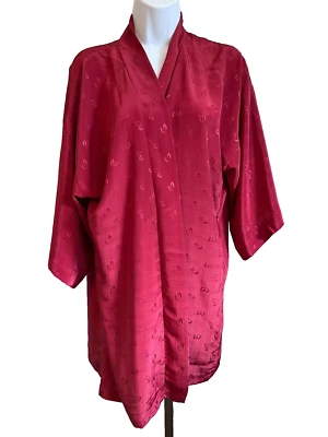 Bata Kimono Nordstrom Talla M Roja Manga 3/4 De Colección Foto 1 de 4
