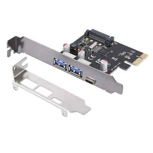 PCIE to USB 3.1 Type C & 2 Port USB 3.0 Type A PCI Express Adapter Card SATA 15P - Picture 1 of 1