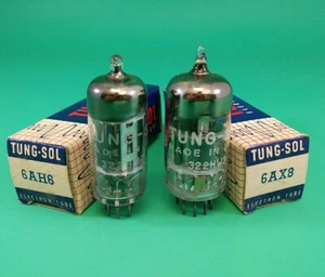 TUNG-SOL 6AH6 & 6AX8 VINTAGE ELECTRON TUBES        RADIO AUDIO TV - Picture 1 of 5