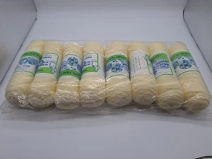 8 Skeins Super Yarn Mart Twinkle 210 Cream Sparkles 2 ozs each 50 Nylon - Picture 1 of 5