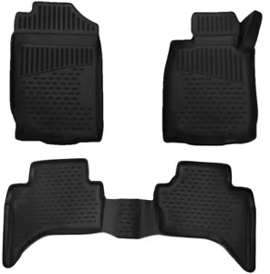 Tailored 3D Rubber Floor Mats Tray Heavy Duty for MITSUBISHI L200 2016 On Return - Picture 1 of 1