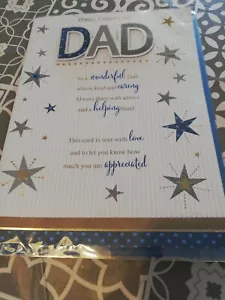 Dad Father's Day Card BNIP Stars Stripes Spots - Picture 1 of 4