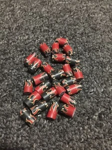 Fimo Polymer Clay Round Tube Flames 25 pcs Jewelry Making - Picture 1 of 2