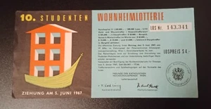 Lotterielos: 10. Studenten- Wohnheimlotterie, 1967 - Bild 1 von 1