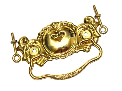 Tirador de cajón victoriano para muebles antiguos con tocador central de 3" Foto 1 de 4