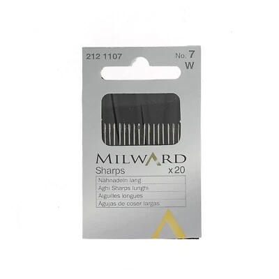 Aghi da cucito sharps lunghi a mano Milward - Immagine 1 di 4