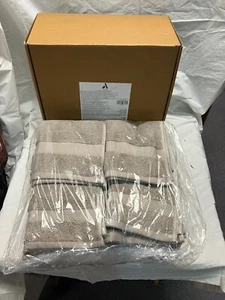 Amazon Aware 100% Cotton Plush Bath Towels - 6-Piece Set, Taupe - Picture 1 of 10