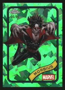 MORBIUS 2025 TOPPS CHROME MARVEL SAPPHIRE GREEN #166 6/99 - Picture 1 of 3