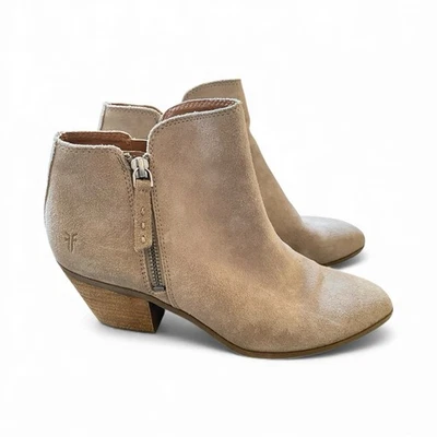 FRYE Botas Botines Mujer 7.5 Avena Gamuza Cuero Western Grunge Vaquera Foto 1 de 4